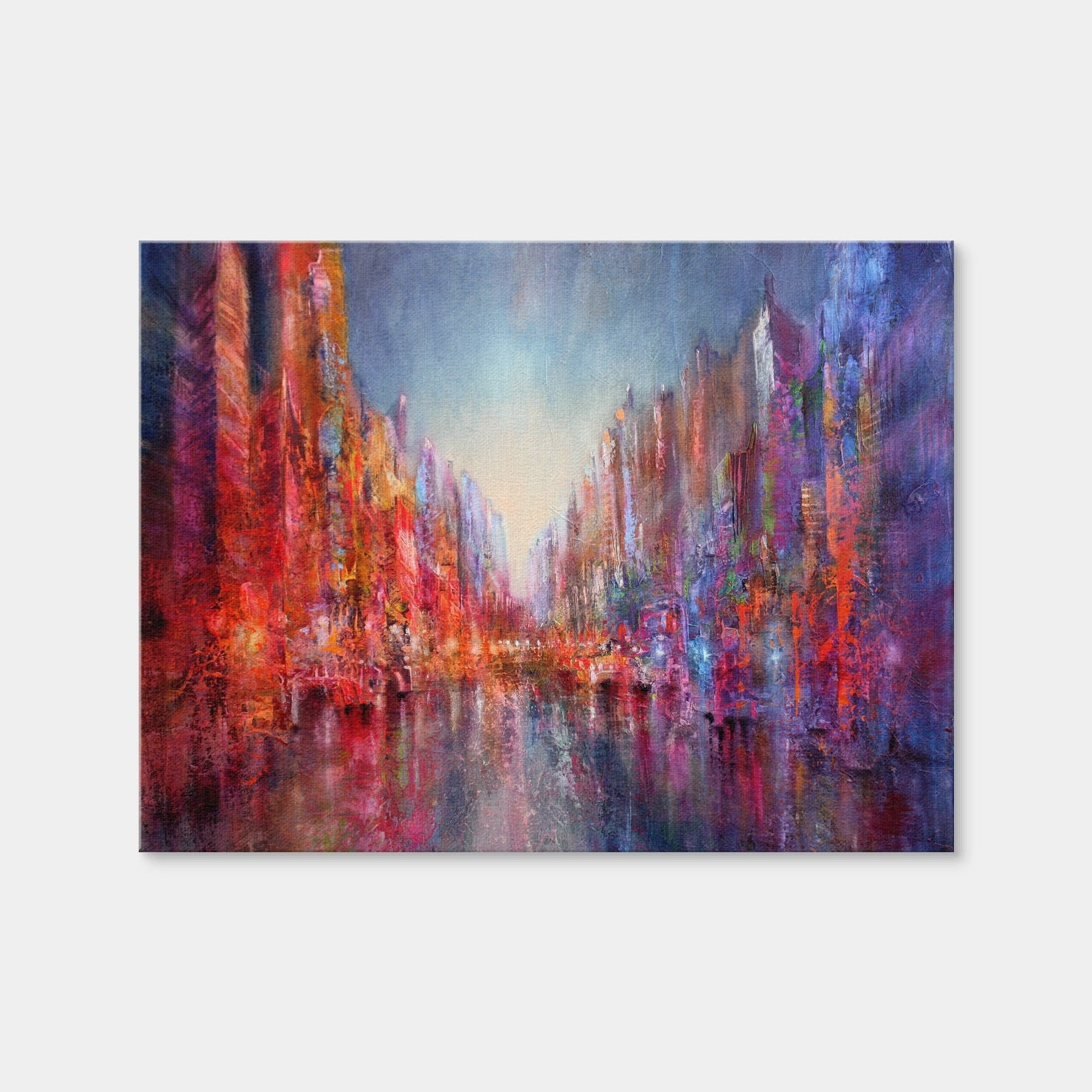 AUTO-MOCKUP WHITE | Stadt am Fluss | 1 Piece | Gallery Wrap Canvas | group=4x3