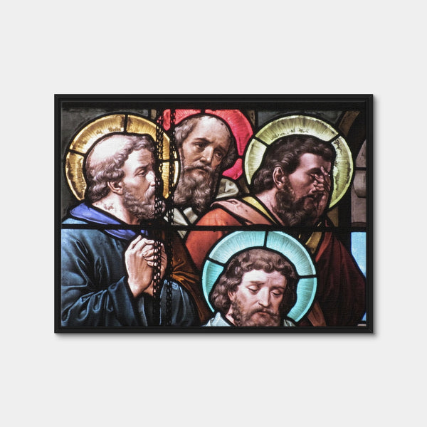 Stained Glass Wall Art — Framed Canvas Format preview
