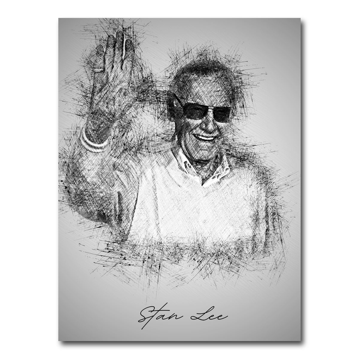 AUTO-MOCKUP WHITE | Stan Lee | 1 Piece | Gallery Wrap Canvas | group=3x4