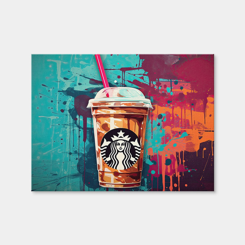 AUTO-MOCKUP WHITE | Starbucks Coffee Warhol | 1 Piece | Gallery Wrap Canvas | group=4x3