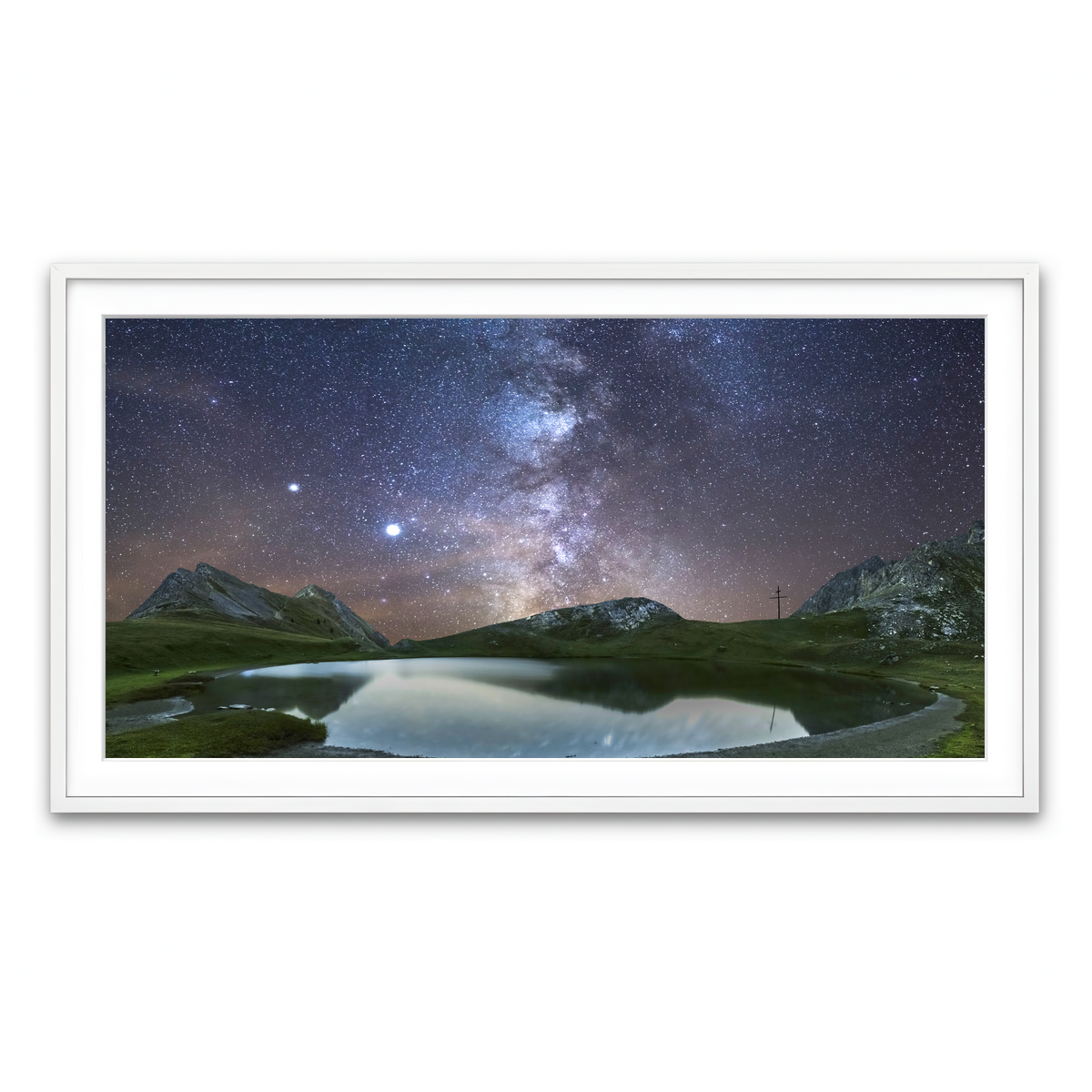 Framed Print 2x1 White