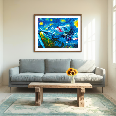 AUTO-MOCKUP ROOM | Starry Night Joker Wall Art