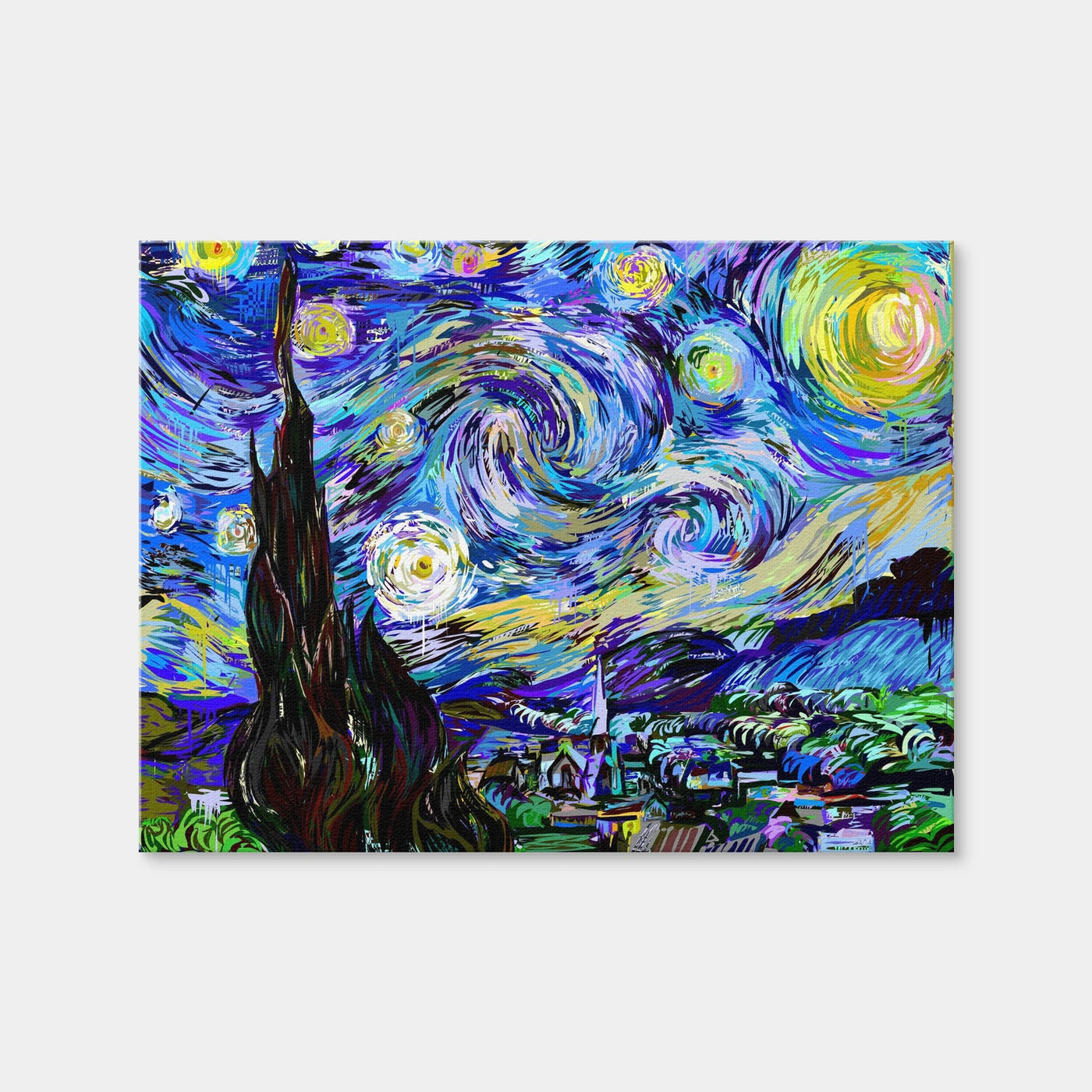 AUTO-MOCKUP WHITE | Starry Night Remix | 1 Piece | Gallery Wrap Canvas | group=4x3