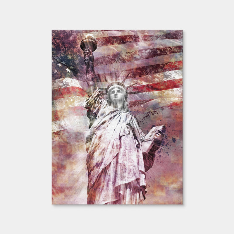 AUTO-MOCKUP WHITE | Statue Of Liberty - Red | 1 Piece | Gallery Wrap | group=3x4