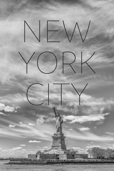 Statue of Liberty NYC Text Wall Art