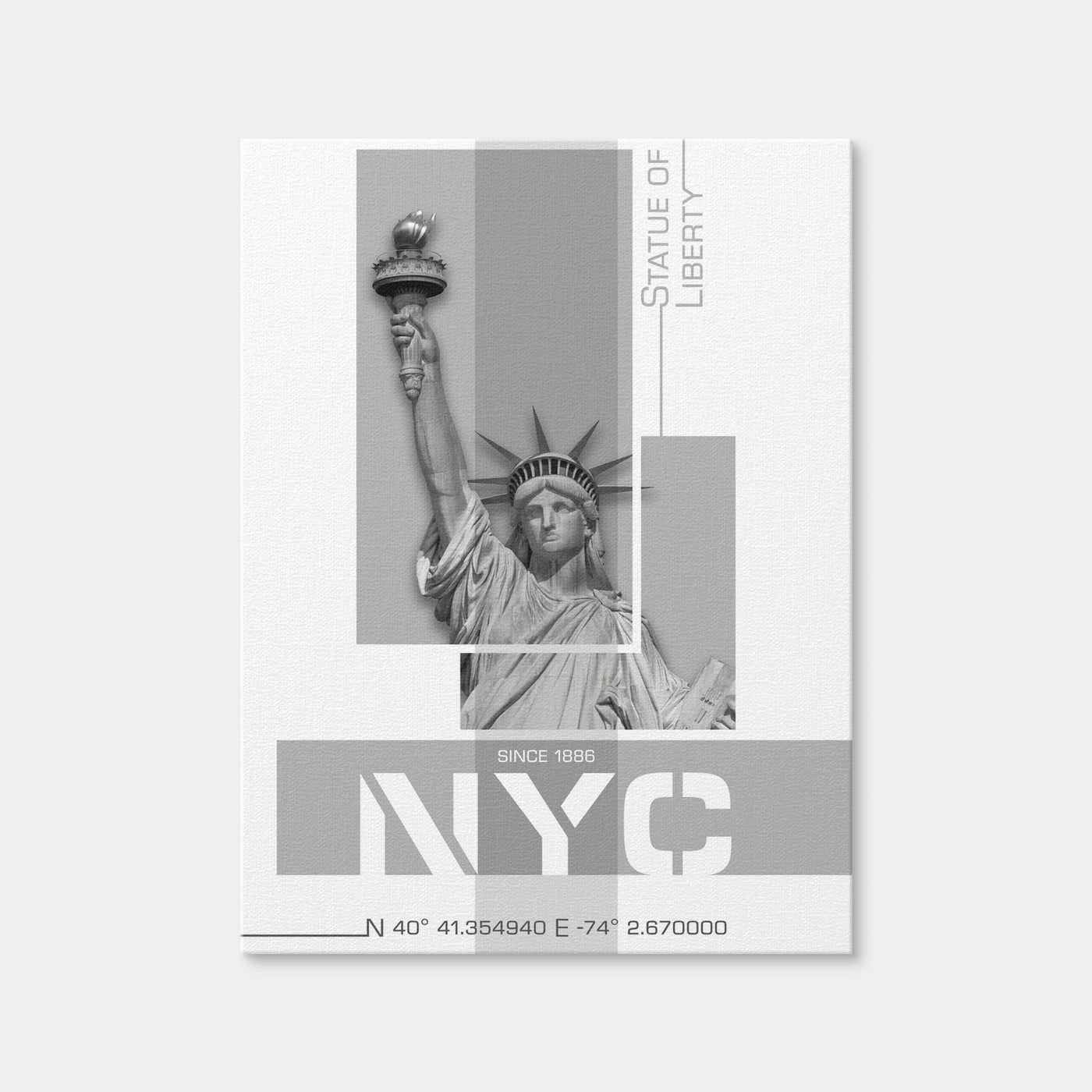AUTO-MOCKUP WHITE | Statue of Liberty Poster Art | 1 Piece | Gallery Wrap | group=3x4