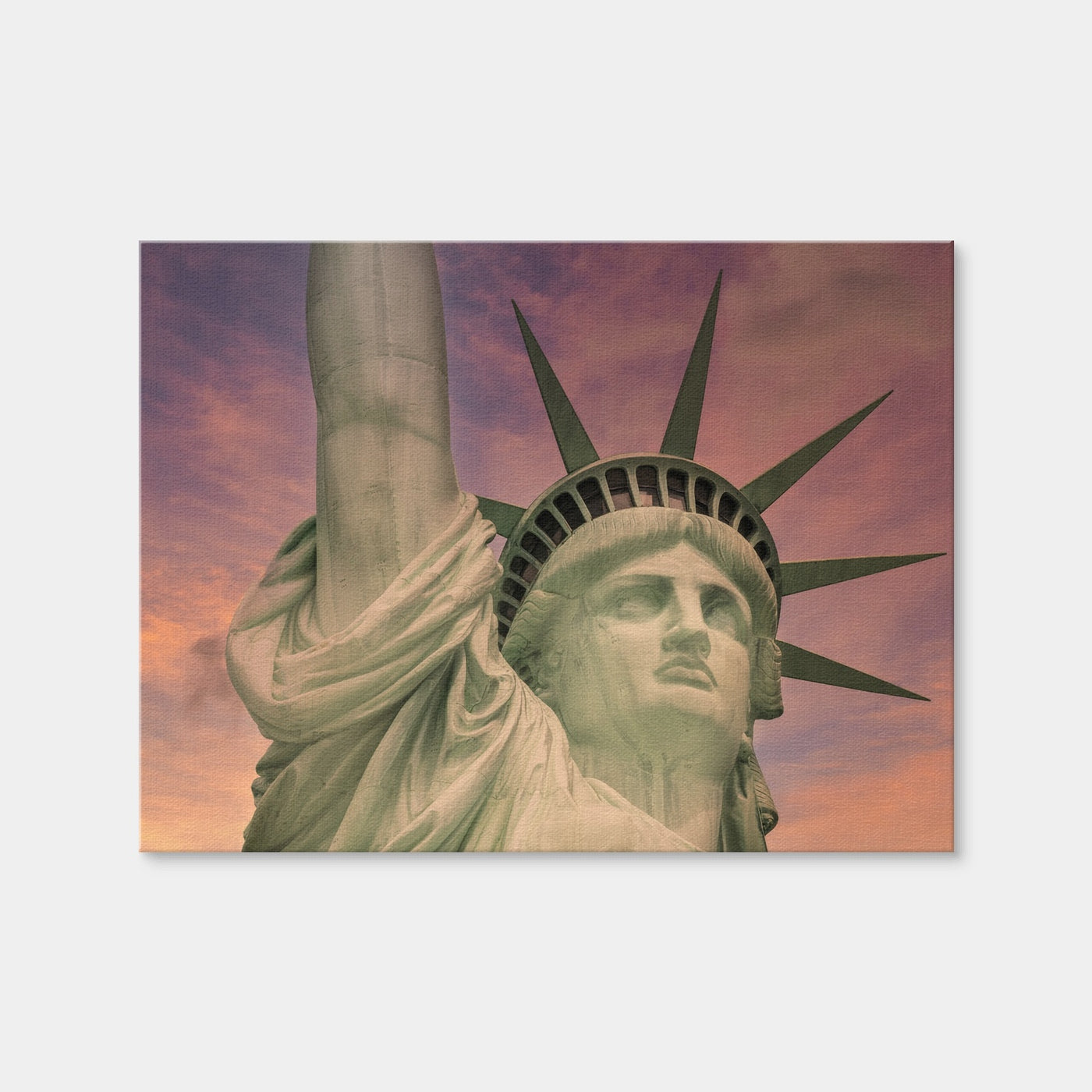 AUTO-MOCKUP WHITE | Statue of Liberty at Sunset | 1 Piece | Gallery Wrap | group=4x3