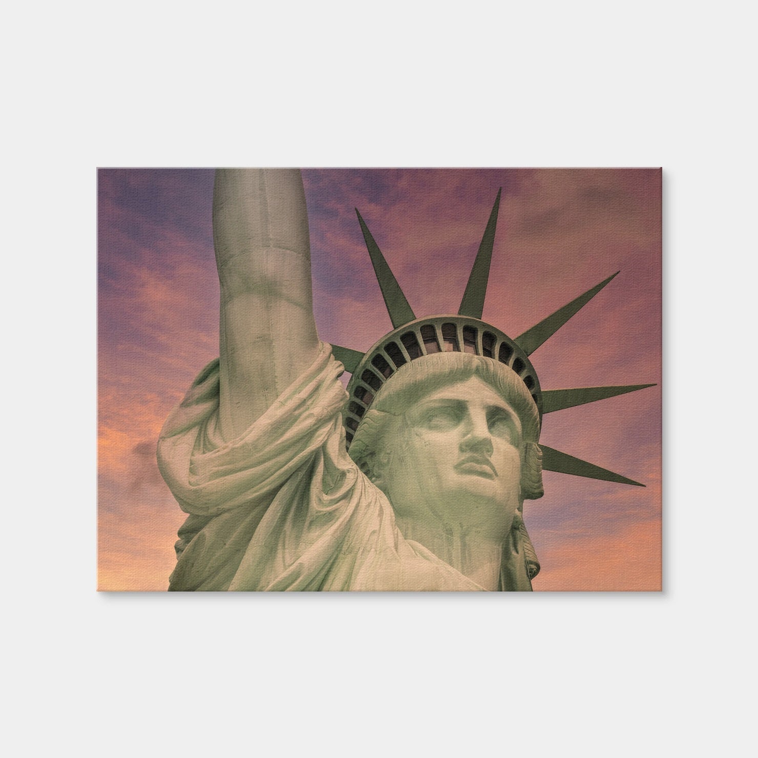 AUTO-MOCKUP WHITE | Statue of Liberty at Sunset | 1 Piece | Gallery Wrap | group=4x3