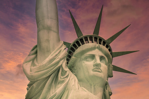 Statue of Liberty at sunset Wall Art