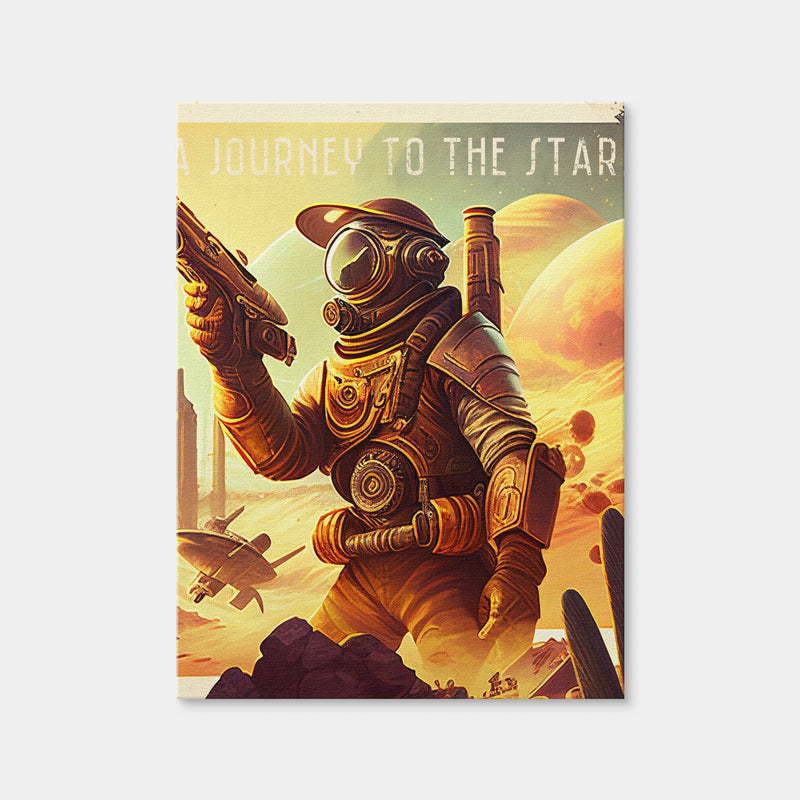 AUTO-MOCKUP WHITE | Steampunk Adventurer - A Journey to the Stars | 1 Piece | Gallery Wrap | group=3x4