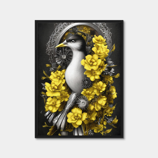 Steampunk Fantasy Bird Wall Art — Framed Canvas Format preview