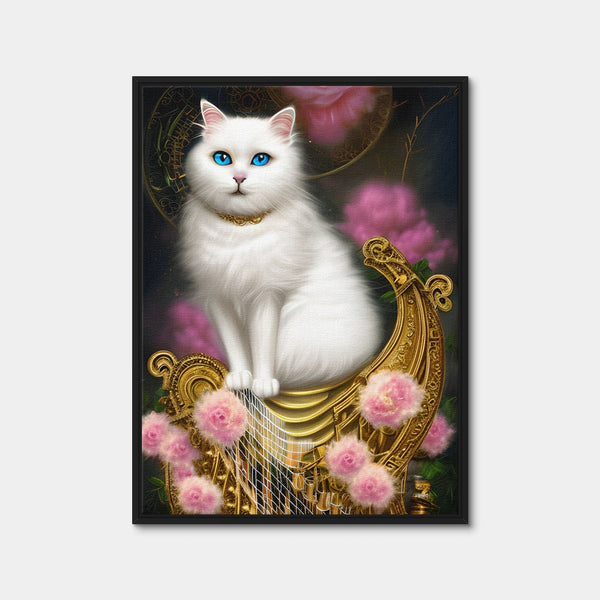 Steampunk Fantasy Cat Wall Art — Framed Canvas Format preview