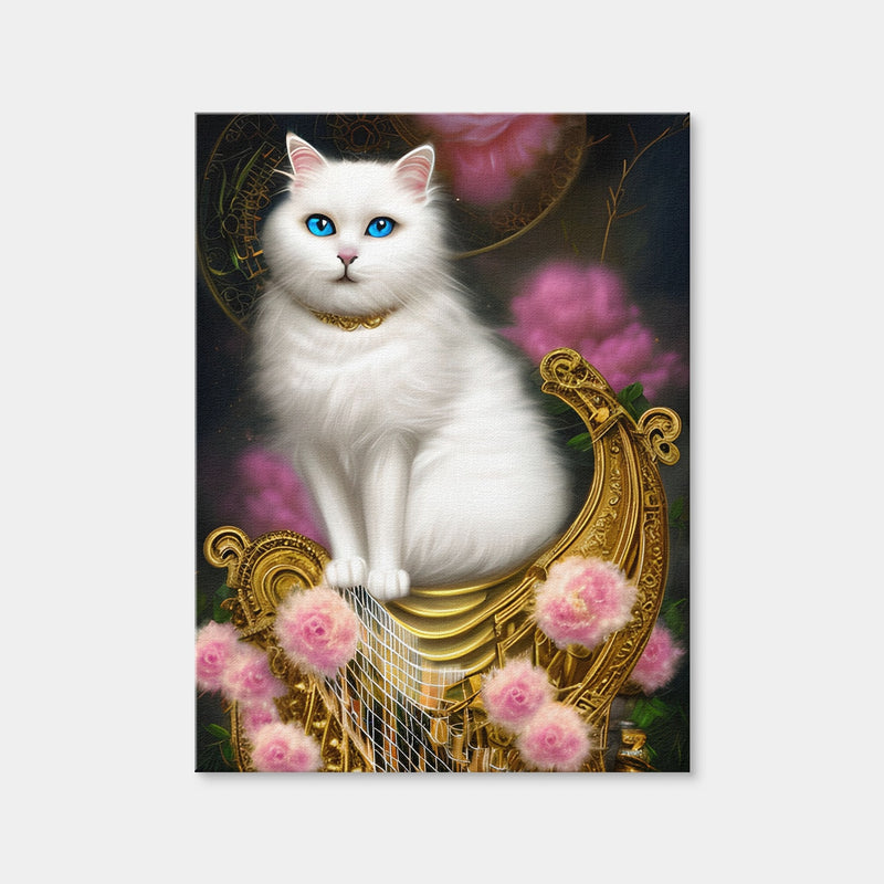 AUTO-MOCKUP WHITE | Steampunk Fantasy Cat | 1 Piece | Gallery Wrap | group=3x4
