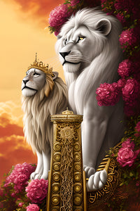 Steampunk Fantasy Lion King Wall Art