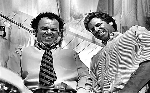 Step Brothers - Crossing Streams Grayscale Wall Art