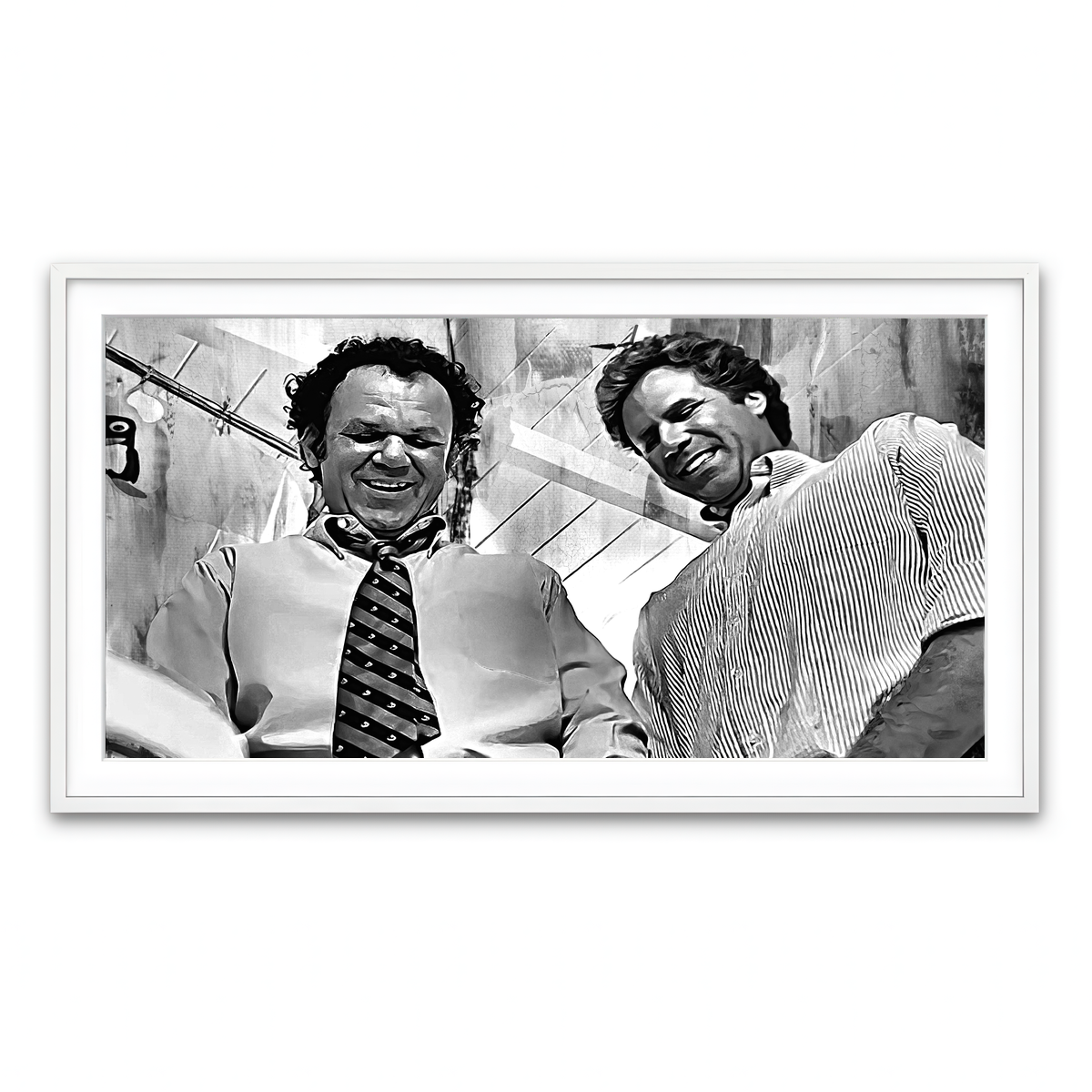 Framed Print 2x1 White