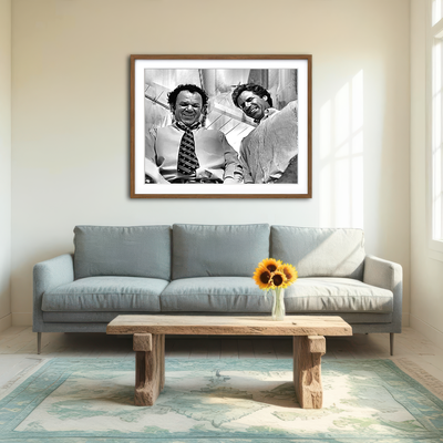 AUTO-MOCKUP ROOM | Step Brothers - Crossing Streams Grayscale Wall Art