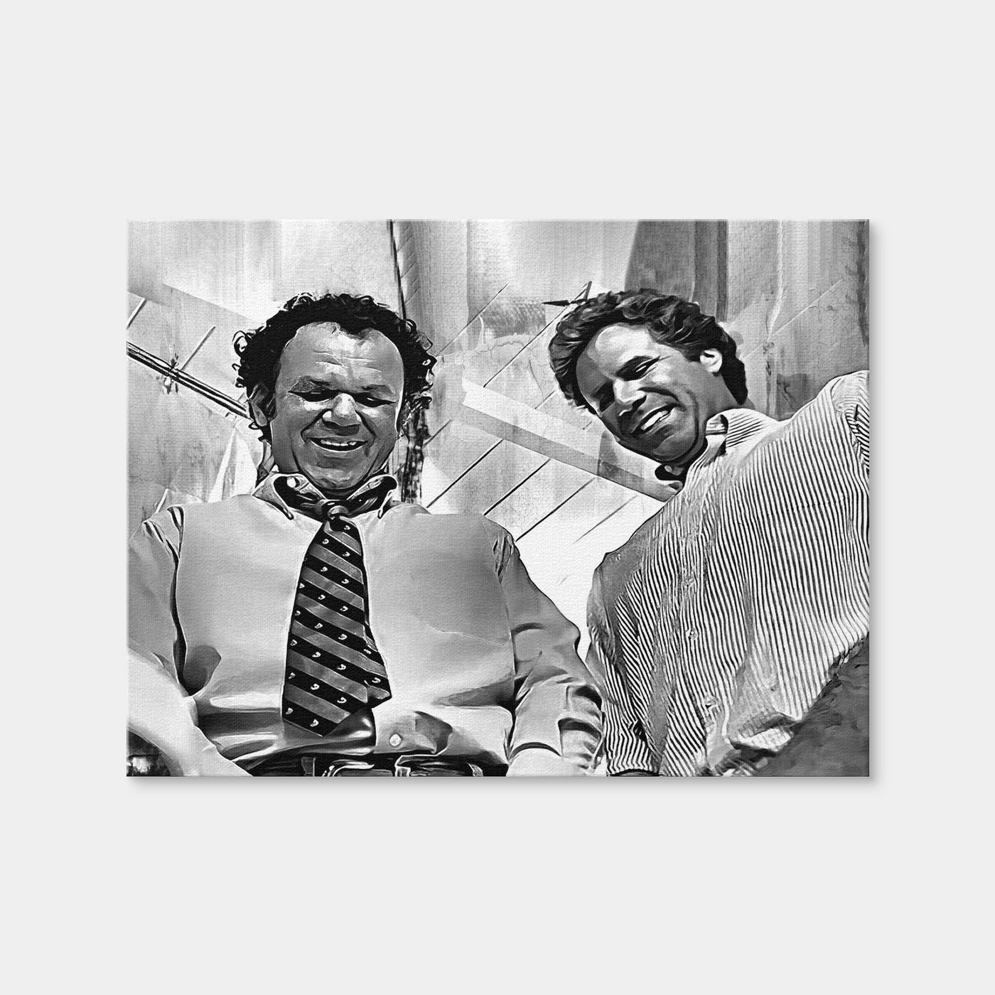 AUTO-MOCKUP WHITE | Step Brothers - Crossing Streams Grayscale | 1 Piece | Gallery Wrap | group=4x3