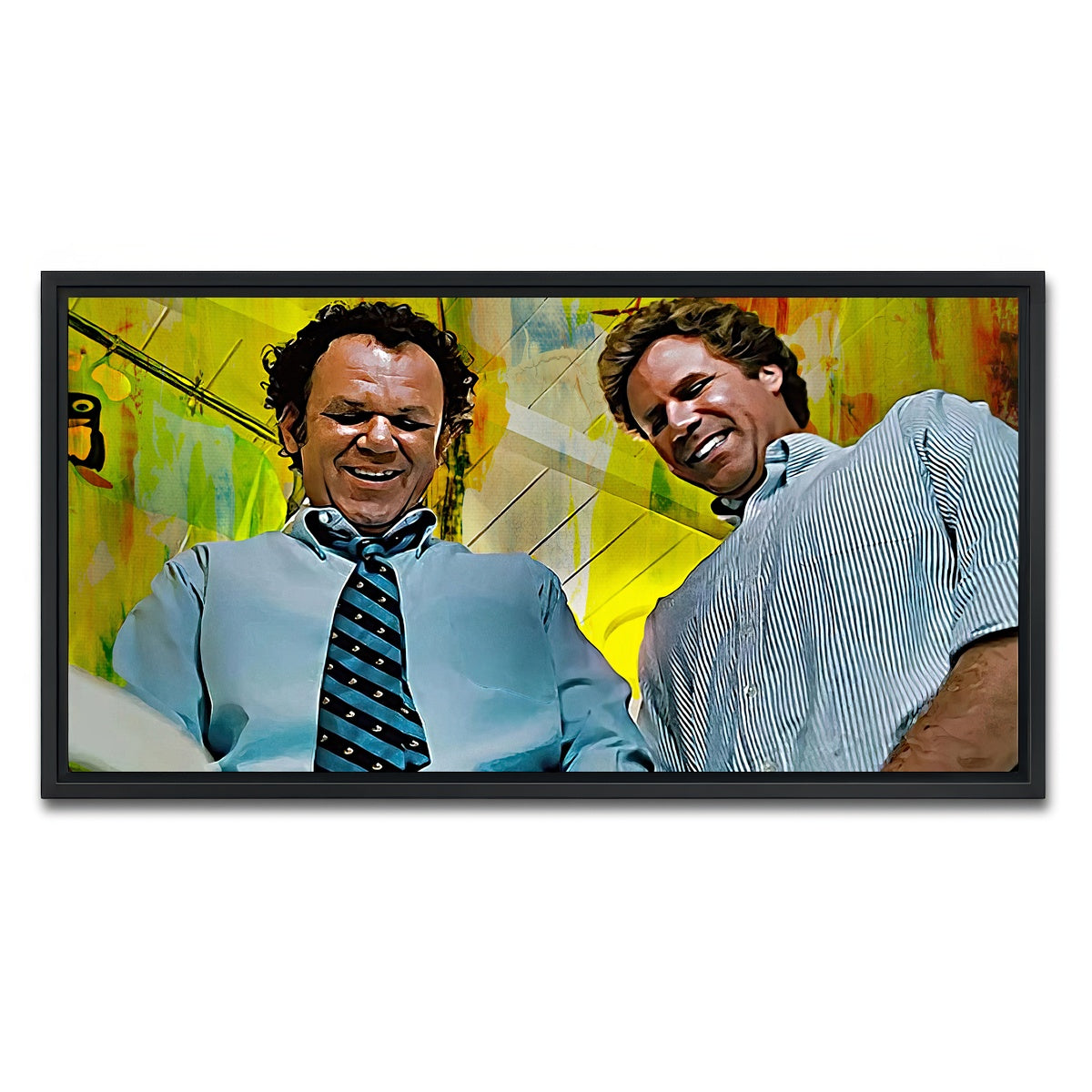 AUTO-MOCKUP WHITE | Step Brothers - Crossing Streams | 1 Piece | Black Framed Canvas | group=2x1