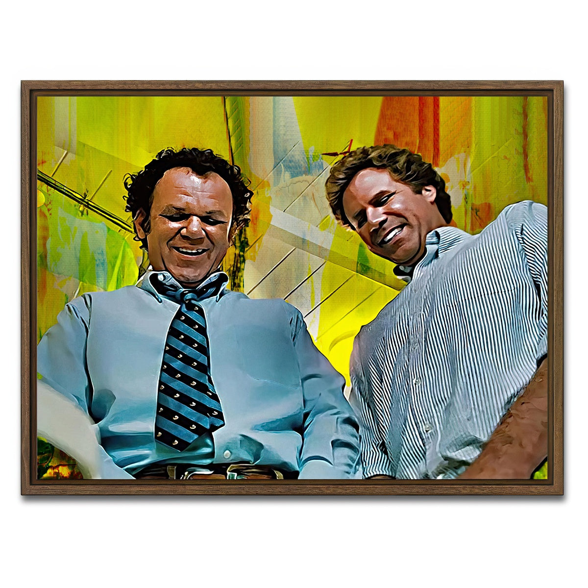 AUTO-MOCKUP WHITE | Step Brothers - Crossing Streams | 1 Piece | Walnut Framed Canvas | group=4x3