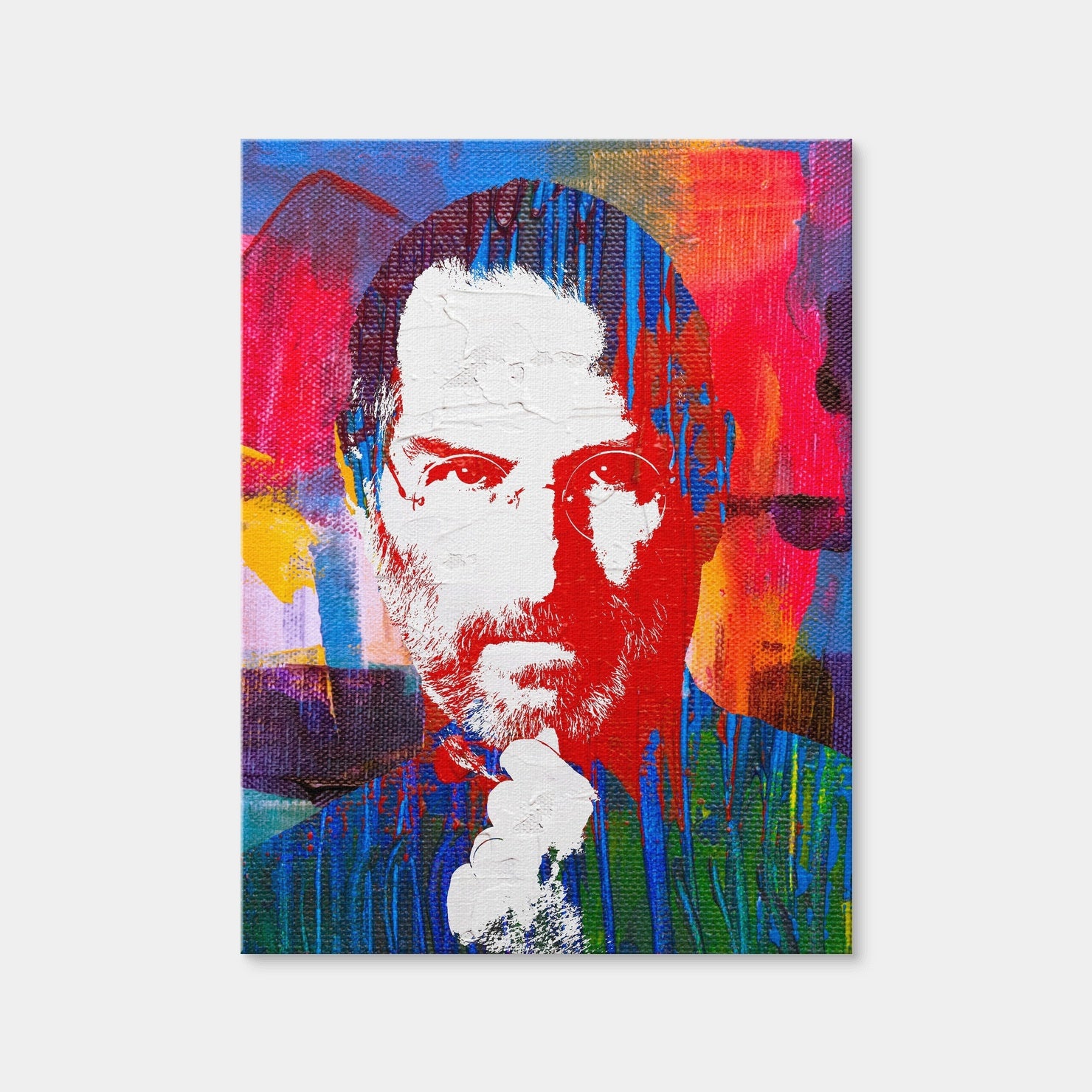 AUTO-MOCKUP WHITE | Steve Jobs 2 | 1 Piece | Gallery Wrap Canvas | group=3x4
