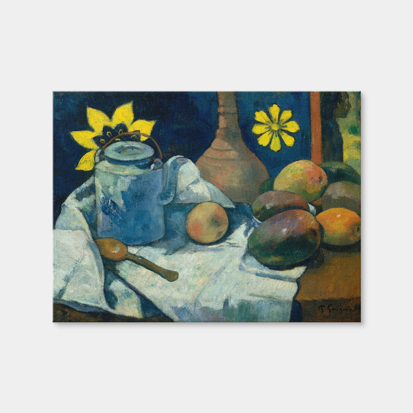 AUTO-MOCKUP WHITE | Still Life with Teapot and Fruit | 1 Piece | Gallery Wrap | group=4x3