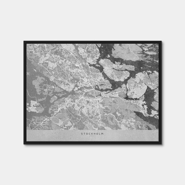 Stockholm Map 2 Wall Art — Framed Canvas Format preview