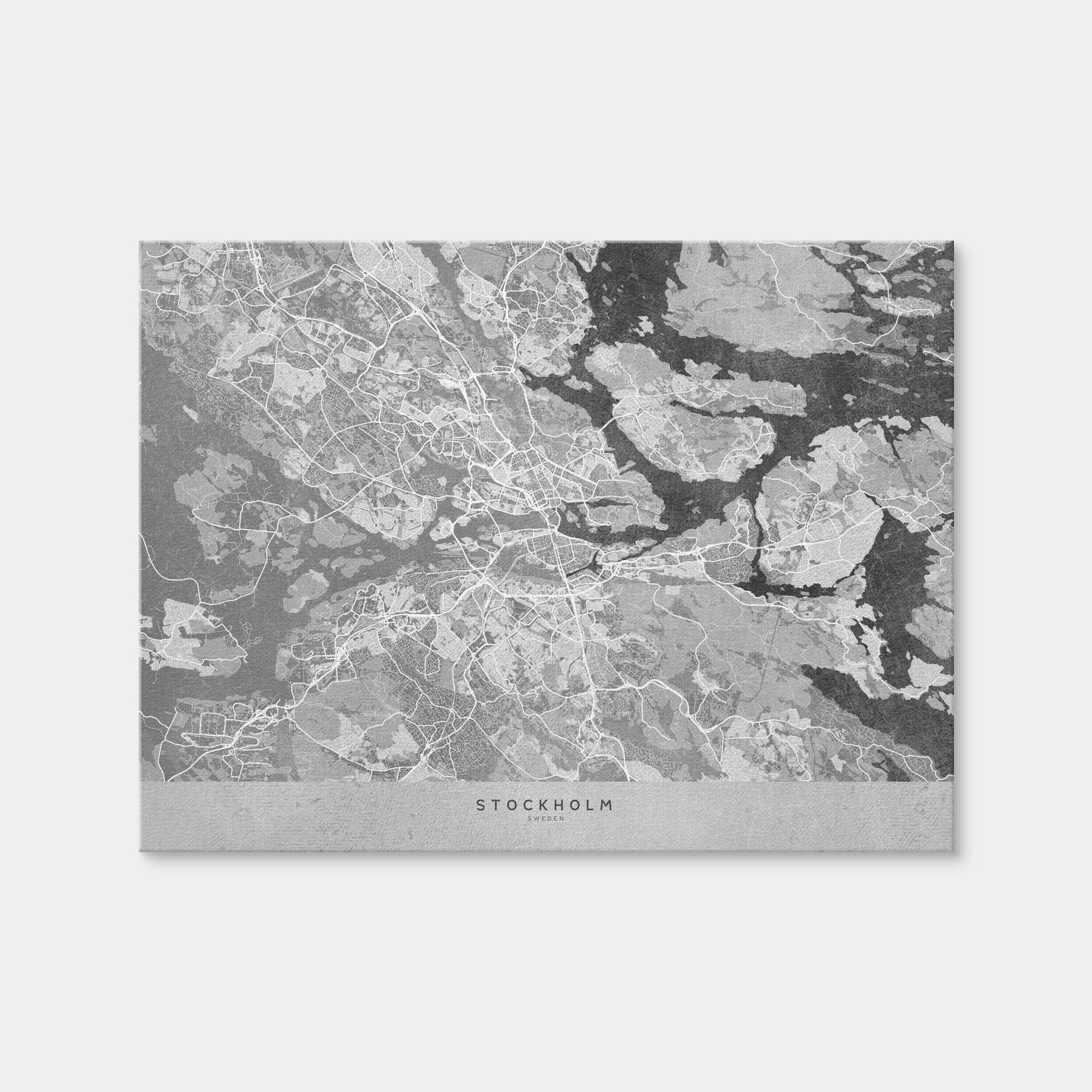 AUTO-MOCKUP WHITE | Stockholm Map 2 | 1 Piece | Gallery Wrap | group=4x3
