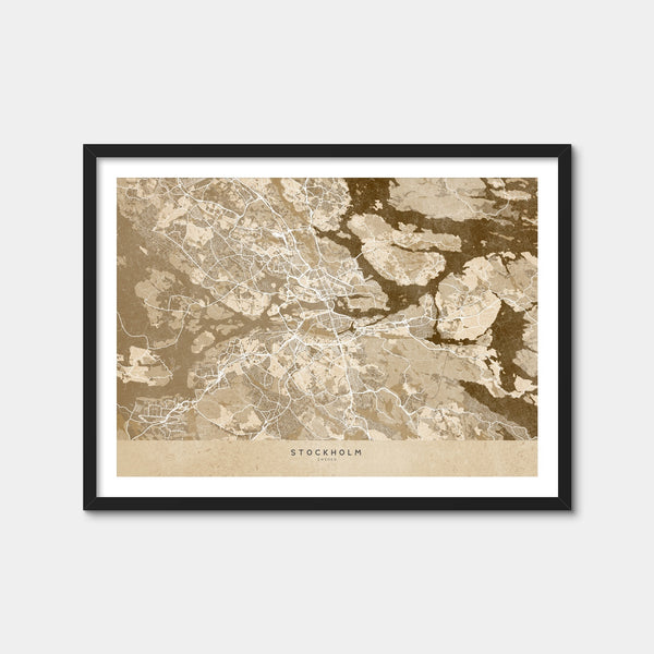 Stockholm Map Wall Art — Framed Print Format preview