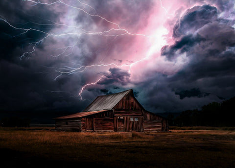 Storm Over the House Wall Art
