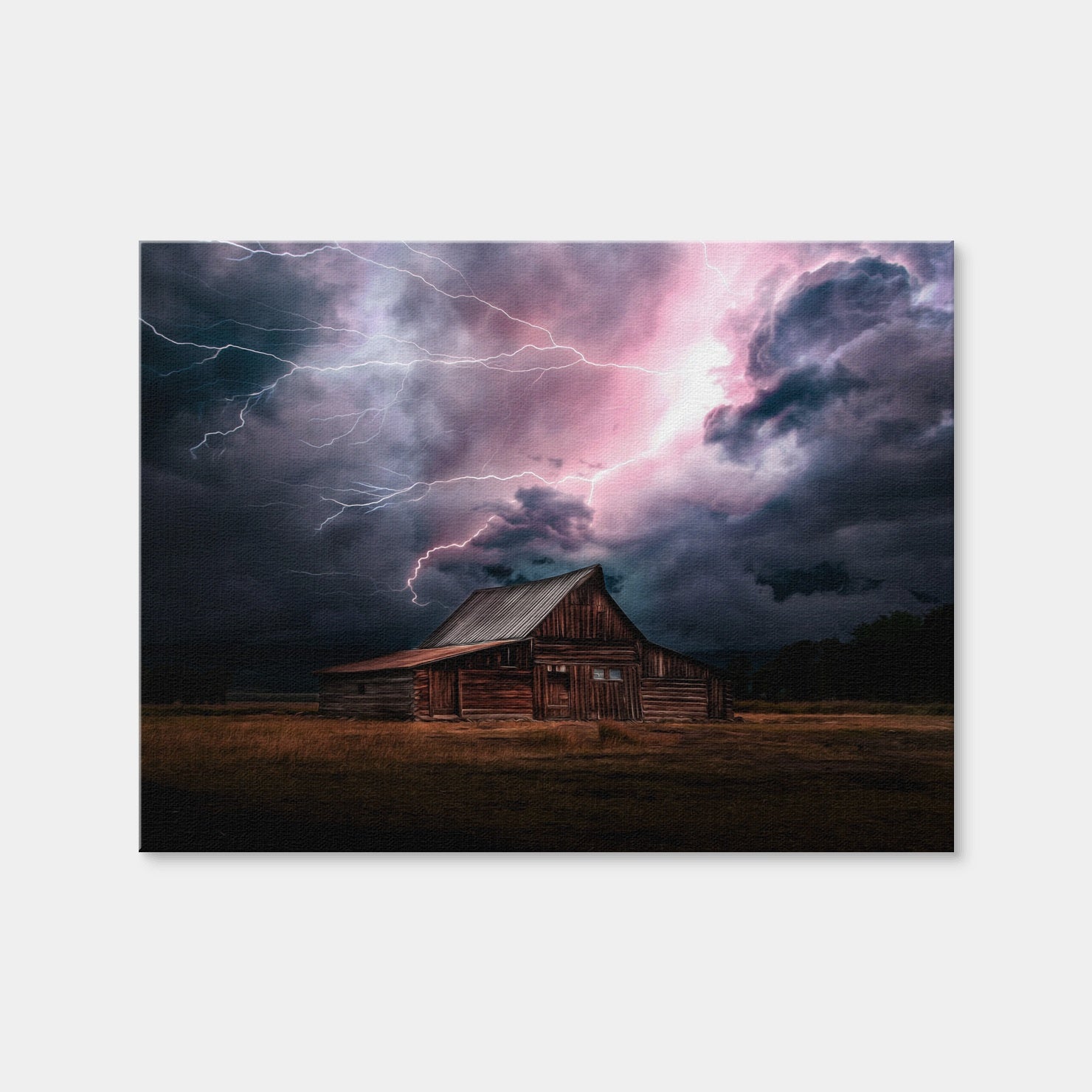AUTO-MOCKUP WHITE | Storm Over the House | 1 Piece | Gallery Wrap | group=4x3