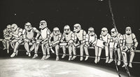 Storm Trooper Lunch on a Skyscraper Wall Art