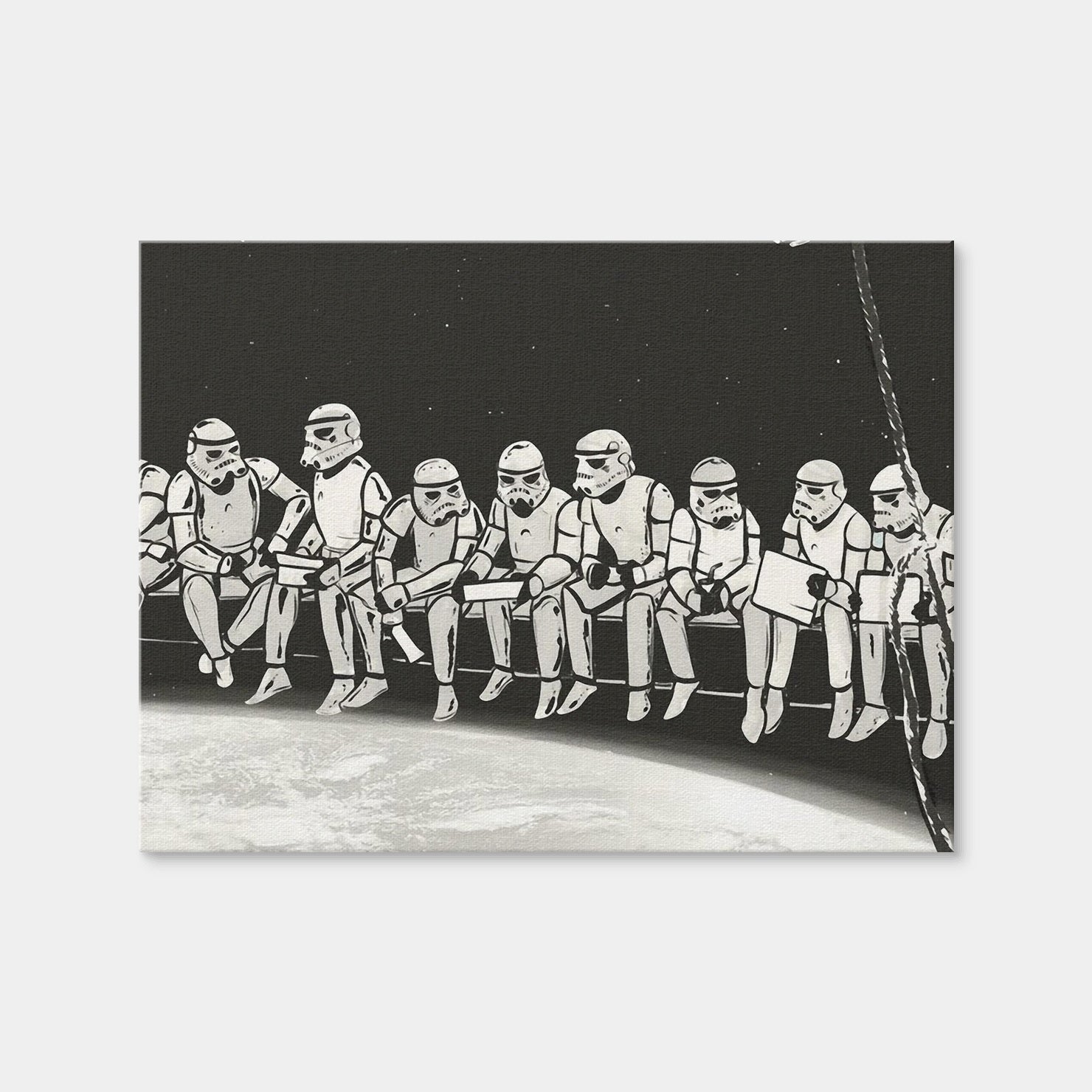 AUTO-MOCKUP WHITE | Storm Trooper Lunch on a Skyscraper | 1 Piece | Gallery Wrap | group=4x3