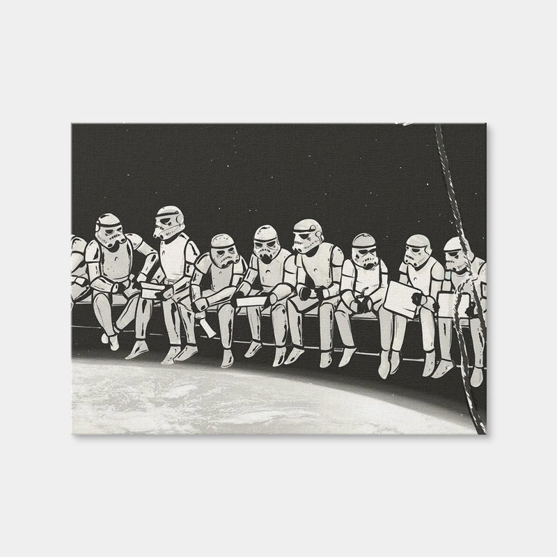 AUTO-MOCKUP WHITE | Storm Trooper Lunch on a Skyscraper | 1 Piece | Gallery Wrap | group=4x3