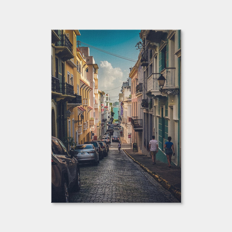 AUTO-MOCKUP WHITE | Street of San Juan Puerto Rico | 1 Piece | Gallery Wrap | group=3x4