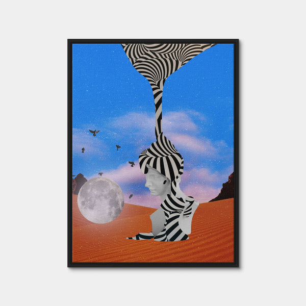 Stripes Abstract Wall Art — Framed Canvas Format preview