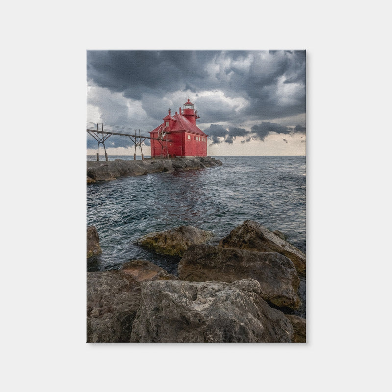 AUTO-MOCKUP WHITE | Sturgeon Bay Ship Canal Pierhead Lighthouse | 1 Piece | Gallery Wrap | group=3x4