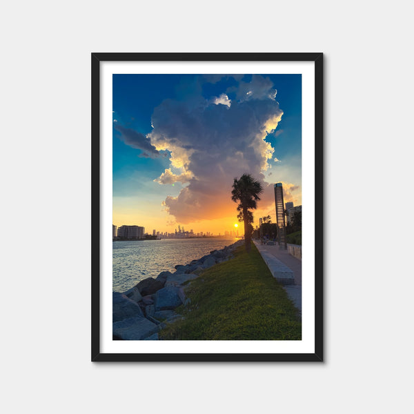 Sun Over Miami Wall Art — Framed Print Format preview