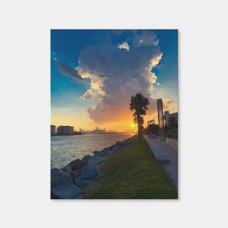 AUTO-MOCKUP WHITE | Sun Over Miami | 1 Piece | Gallery Wrap | group=3x4
