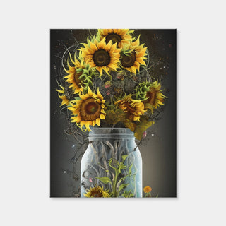 AUTO-MOCKUP WHITE | Sunflower in Mason Jar | 1 Piece | Gallery Wrap | group=3x4