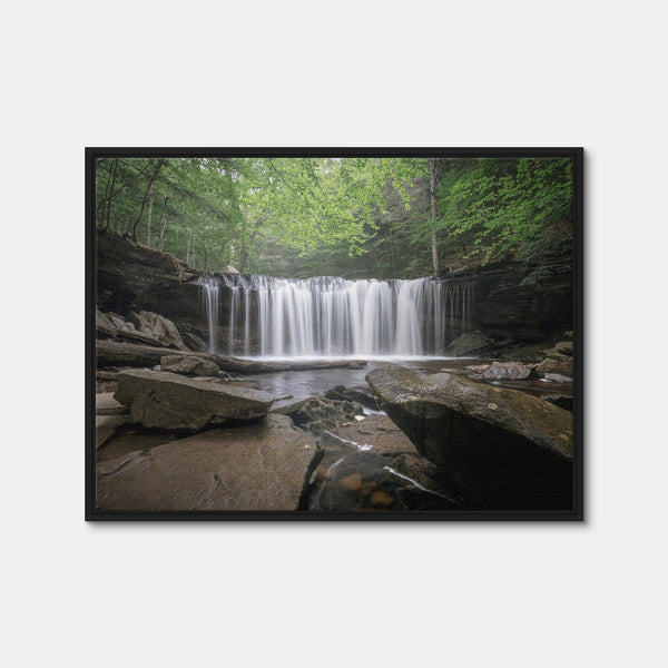 Sunrise At Ricketts Glenn Wall Art — Framed Canvas Format preview