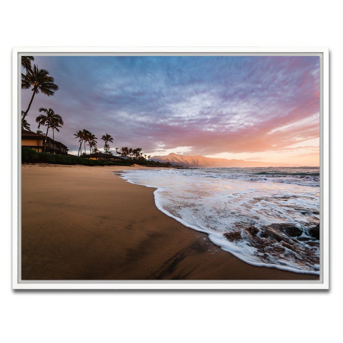 AUTO-MOCKUP WHITE | Sunrise Beach | 1 Piece | White Framed Canvas | group=4x3
