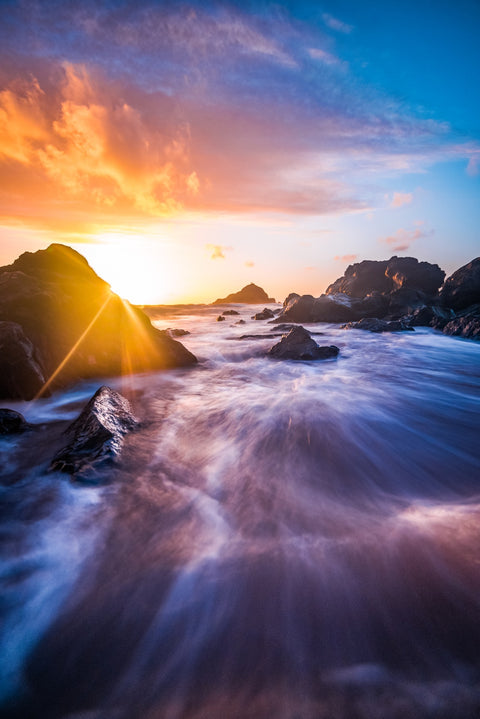 Sunrise Waves Wall Art