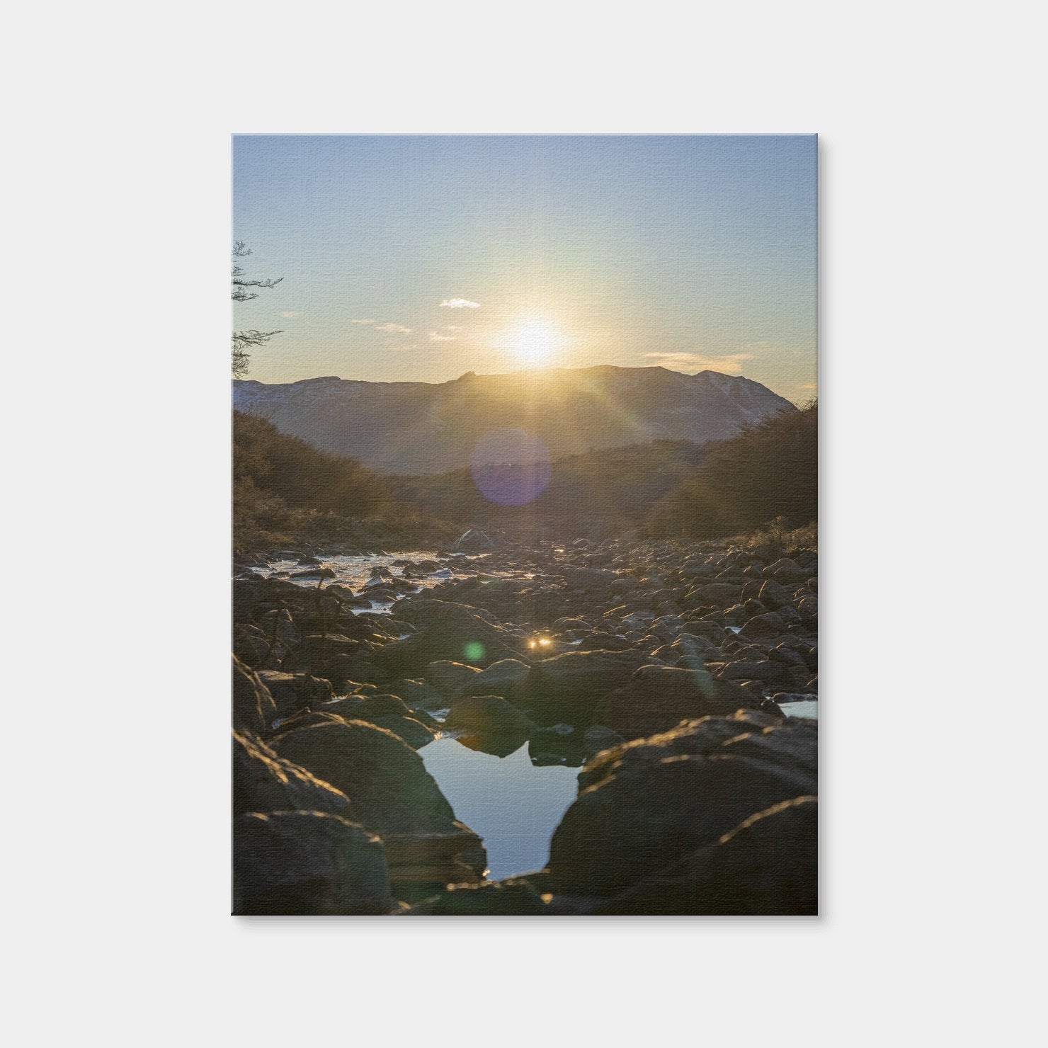 AUTO-MOCKUP WHITE | Sunrise over Fitz Roy River | 1 Piece | Gallery Wrap | group=3x4