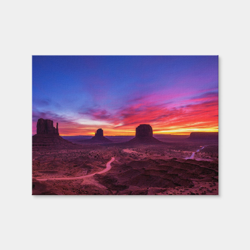 AUTO-MOCKUP WHITE | Sunrise over Monument Valley | 1 Piece | Gallery Wrap Canvas | group=4x3