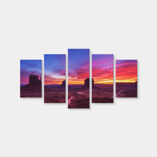 AUTO-MOCKUP WHITE | Sunrise over Monument Valley | 5 Piece | Gallery Wrap Canvas | group=5_normal