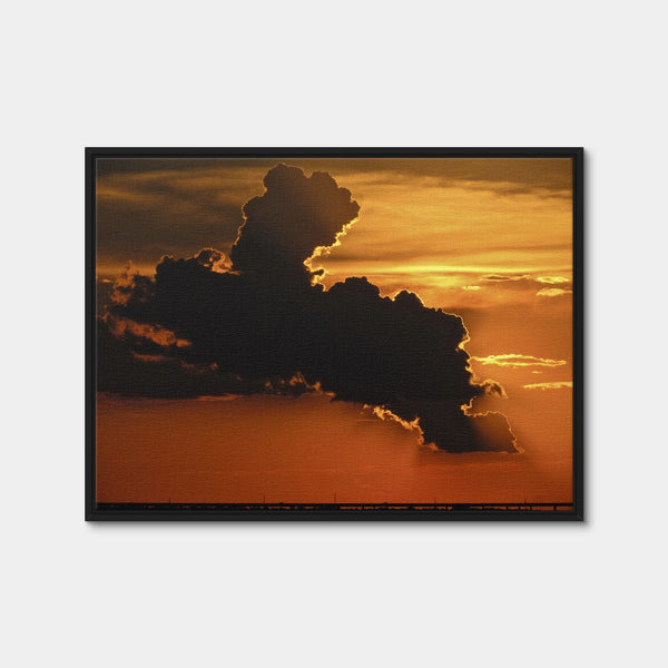 Sunset Clouds Wall Art — Framed Canvas Format preview