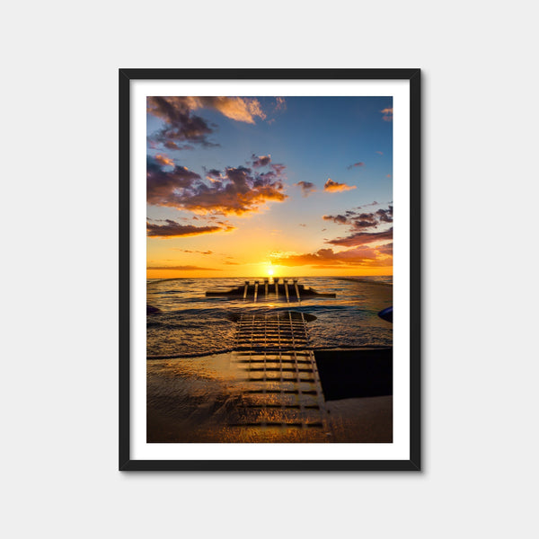 Sunset Guitar Wall Art — Framed Print Format preview