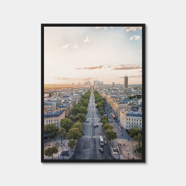 Sunset In Paris Wall Art — Framed Canvas Format preview