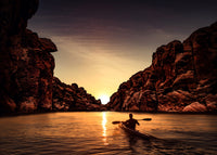 Sunset Kayak Wall Art